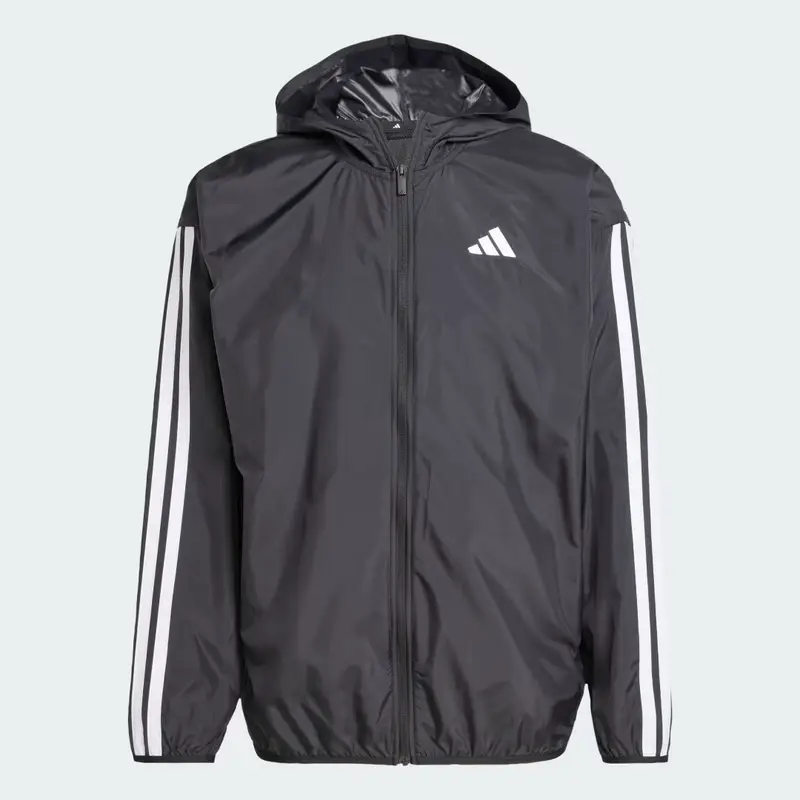 Giacca a vento Essentials 3-Stripes Black miniatura 4