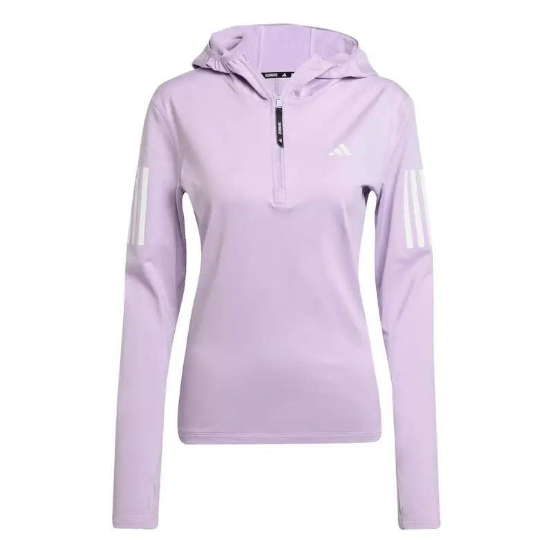 Giacca a vento invernale con cappuccio da donna adidas Own The Run Violet