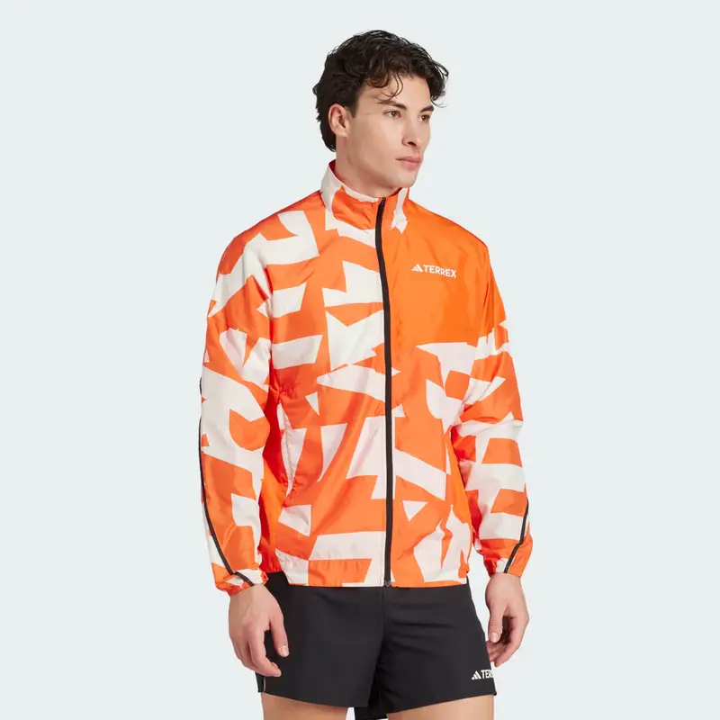 Giacca a vento Terrex Multi Printed Semi Impact Orange miniatura 3