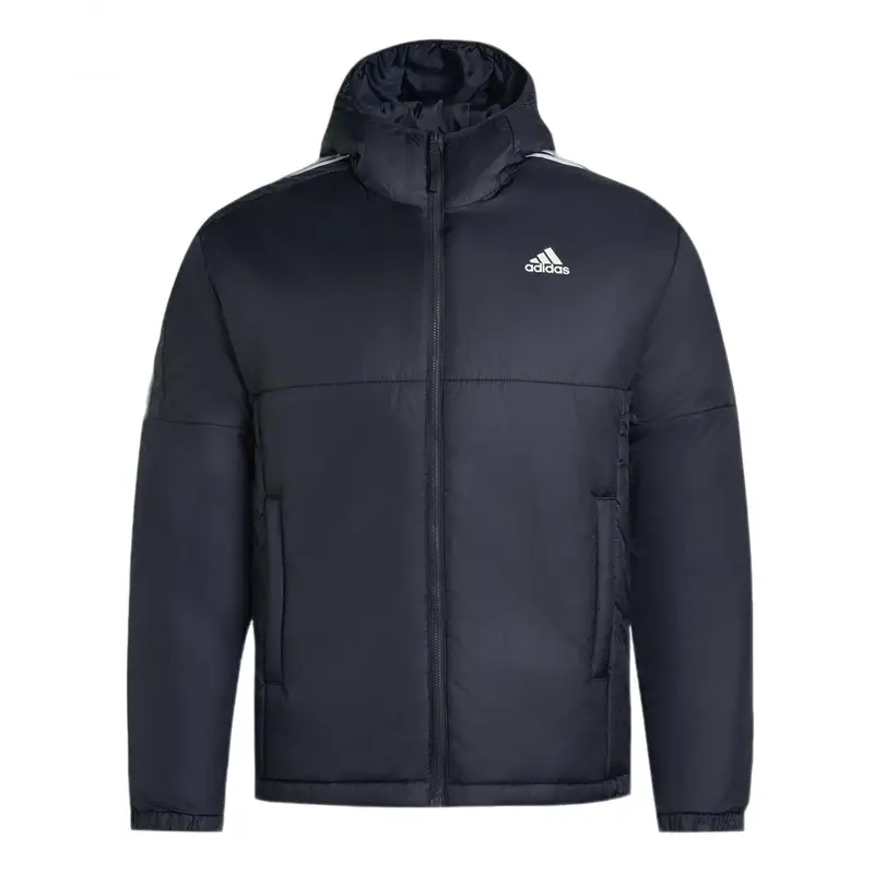 Giacca Adidas Essentials a Maniche Lunghe con Cappuccio Tinta Unita a Righe Cotone Uomo Giacca KF6757 2XS