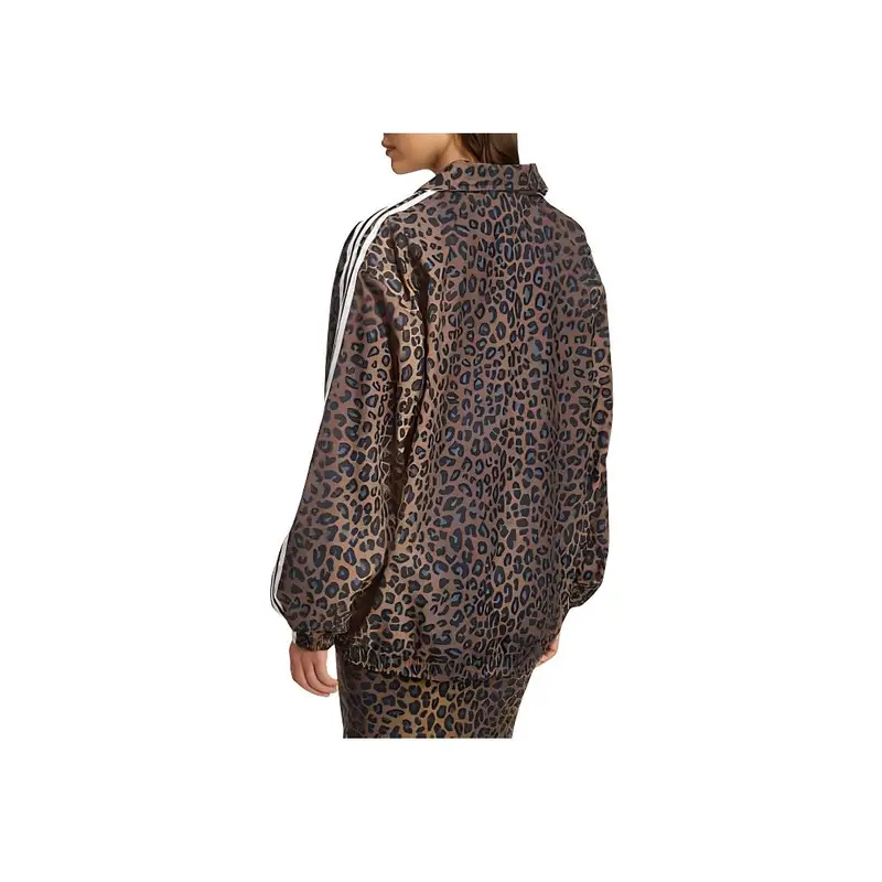 Giacca Adidas Originals con Stampa Animalier, Collo Alto, Maniche Lunghe Larghe, da Donna, Caramello JW7301 2XS miniatura 3