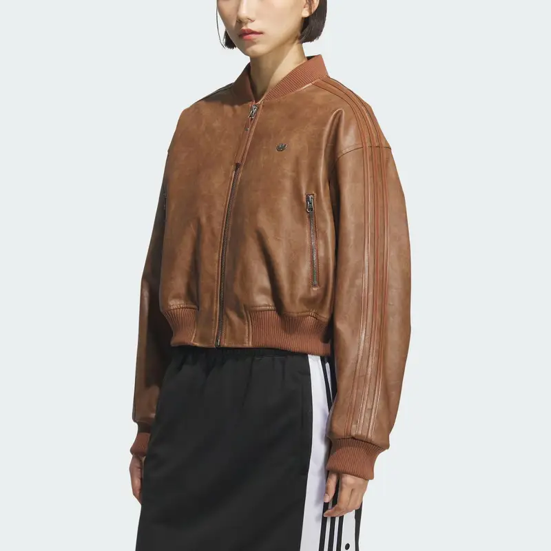 Giacca Adidas Originals FW25 Imbottitura PU Logo del Marchio Tre Strisce Retro Calda Sport Maniche Lunghe Giacca Donna KC2655 M miniatura 3