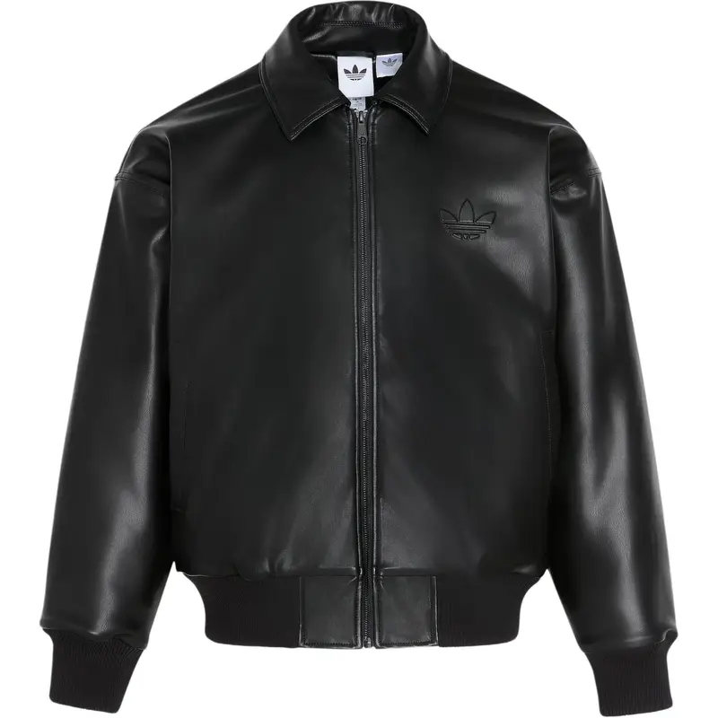 Giacca Adidas Originals Sherpa FW25 in PU Tinta Unita Vestibilità Ampia Revers Pile Maniche Lunghe Giacca Uomo IA7525 XS