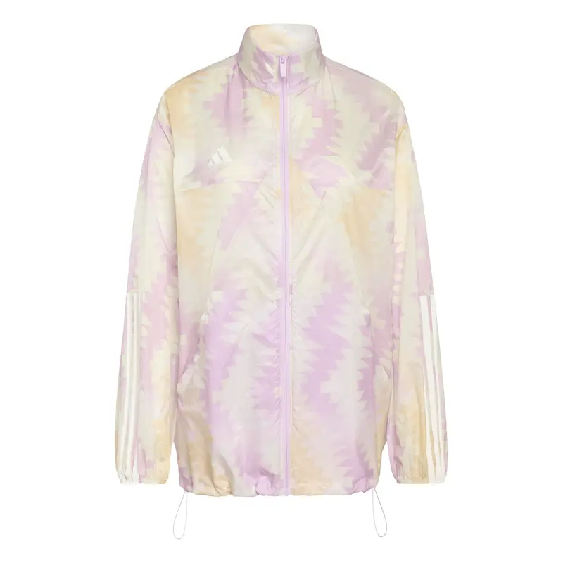 Giacca antivento da donna adidas House Of Tiro X Common Goal AOP Blanc