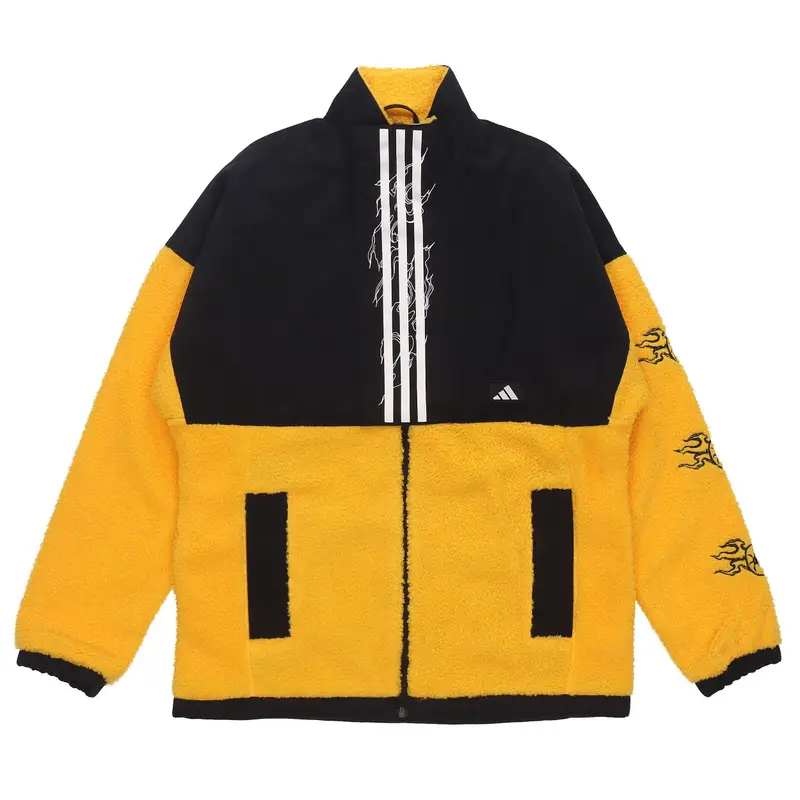 Giacca Antivento Foderata in Pile Adidas Uomo Capispalla Oro GM4438 XXL