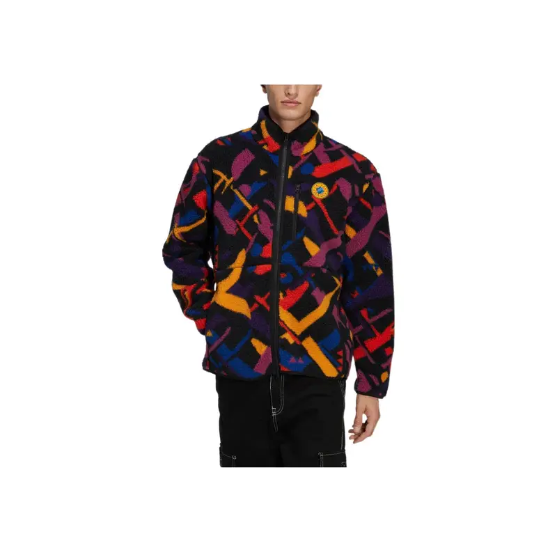 Giacca Calda con Zip e Collo Alto con Stampa Logo Trifoglio Adidas Originals FW22 Uomo Giacche Multicolor II8478 XL miniatura 4