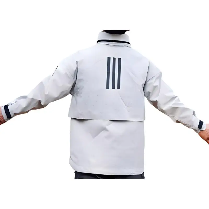 Giacca Casual con Cappuccio Adidas Myshelter Reflective Rain Rdy Stampata Uomo Capispalla Grigio Chiaro IR6139 XXL miniatura 5