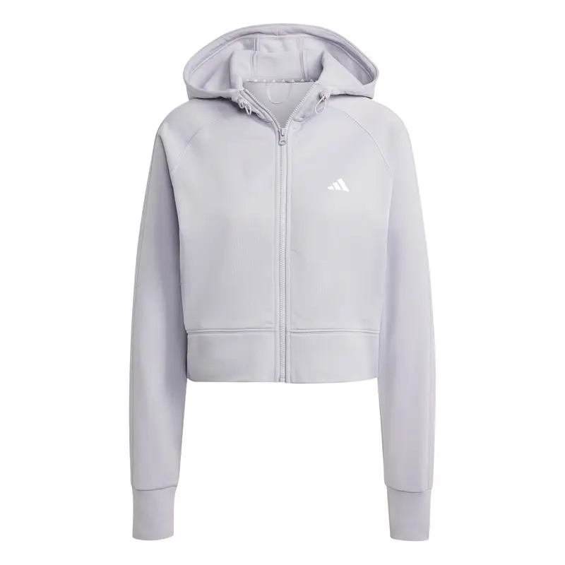 Giacca con cappuccio da donna adidas Aeroready Game & Go Gris