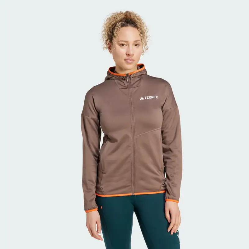 Giacca con cappuccio in fleece leggero Climawarm Terrex Xperior Earth Strata