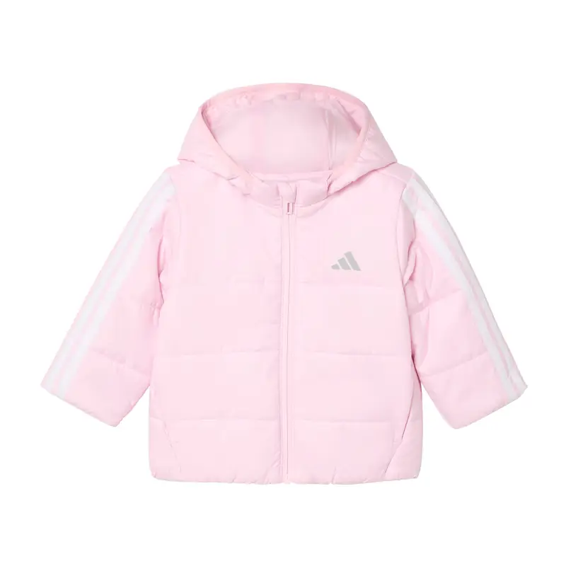 Giacca con cappuccio per bambini adidas Essentials 3 stripes Rose