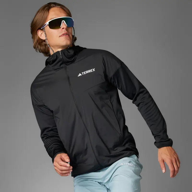 Giacca con cappuccio Terrex Xperior Climawarm+ Wind Light Fleece Black
