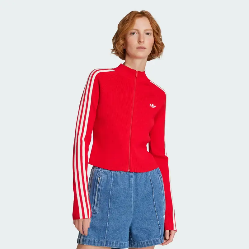 Giacca da allenamento adicolor 3-Stripes Slim Knit Better Scarlet