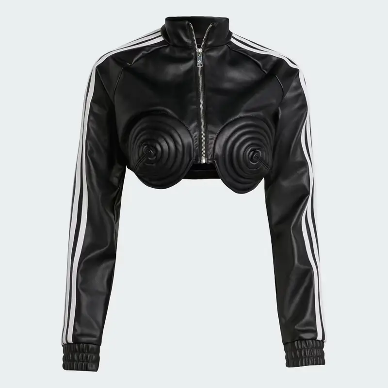 Giacca da allenamento adidas X Jeremy Scott Pride Faux Leather Black miniatura 4