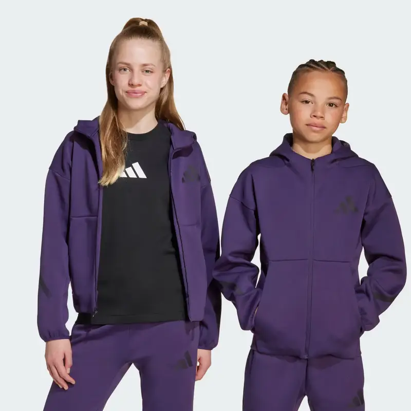 Giacca da allenamento adidas Z.N.E. Full-Zip Hooded Aurora Plum miniatura 2