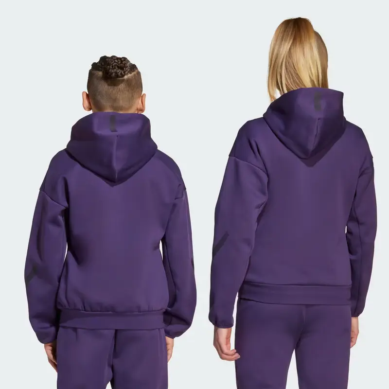 Giacca da allenamento adidas Z.N.E. Full-Zip Hooded Aurora Plum miniatura 3