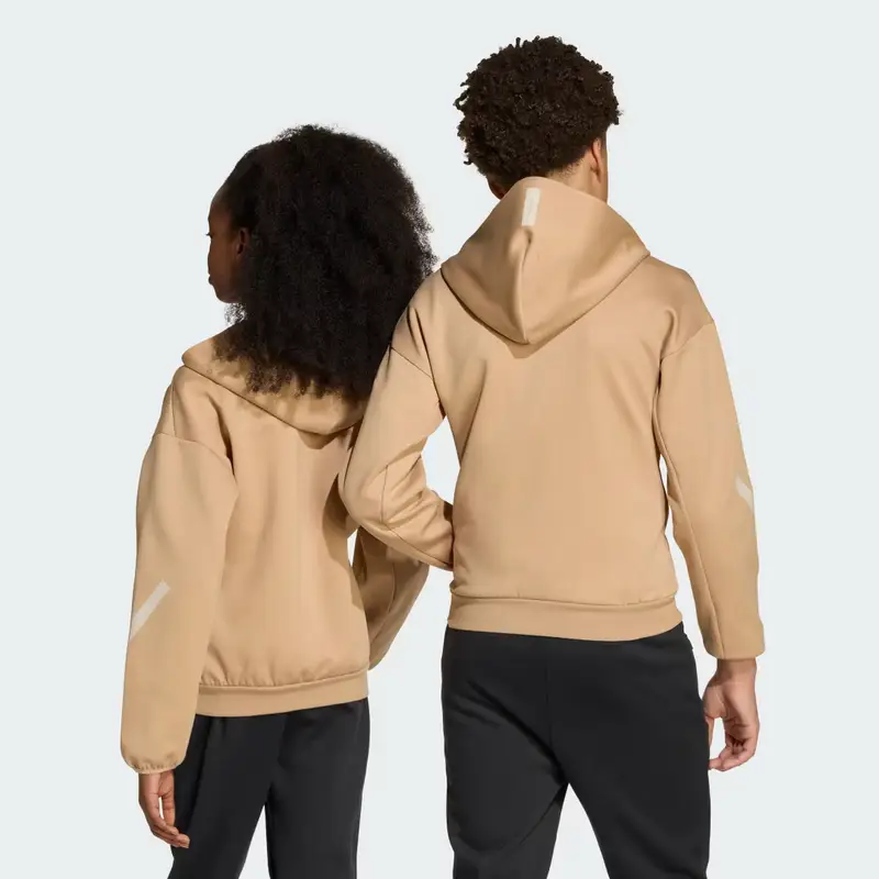 Giacca da allenamento adidas Z.N.E. Full-Zip Hooded Warm Sandstone miniatura 2