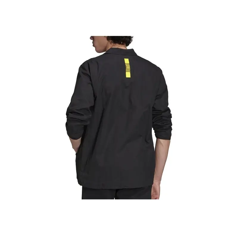 Giacca da allenamento da calcio Adidas Juventus da uomo con colletto ripiegabile, capispalla nero GR2909 miniatura 2