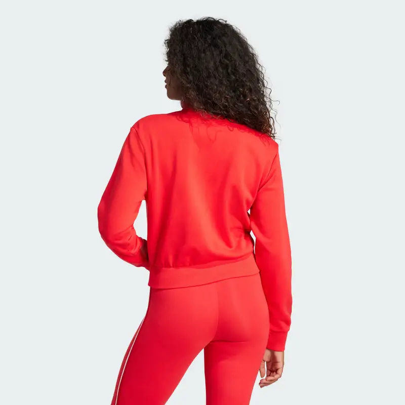 Giacca da allenamento Essentials Color Pop French Terry Crop Quarter-Zip Pure Ruby miniatura 2