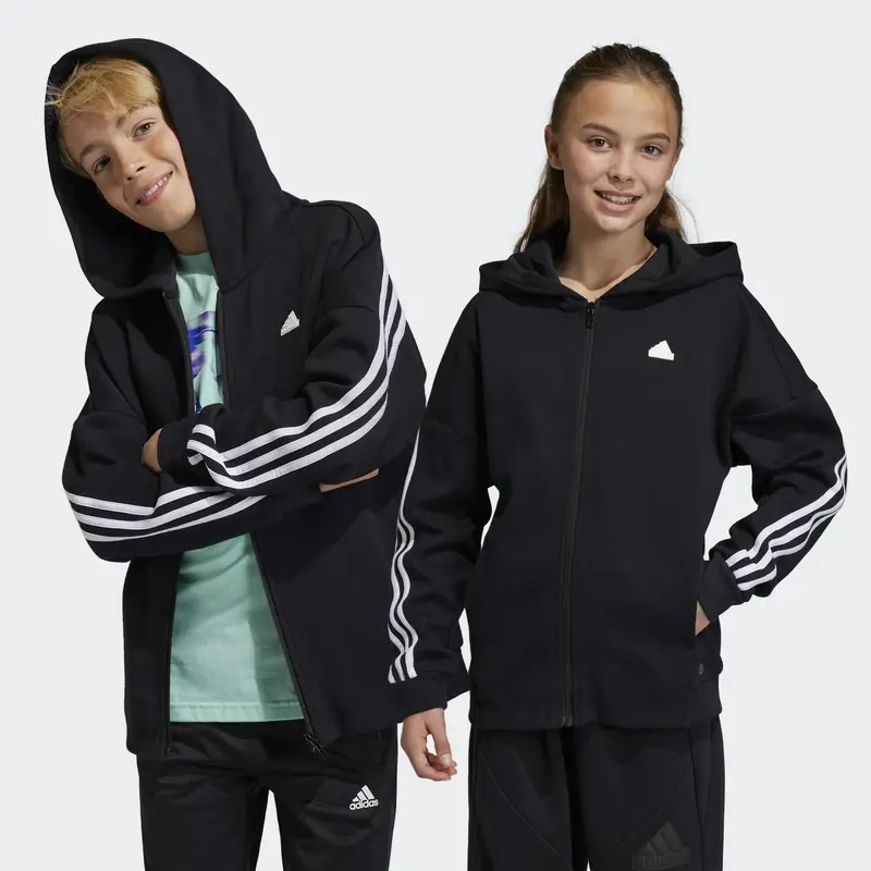 Giacca da allenamento Future Icons 3-Stripes Full-Zip Hooded | Adidas Nero