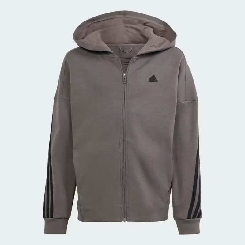 Giacca da allenamento Future Icons 3-Stripes Full-Zip Hooded Charcoal