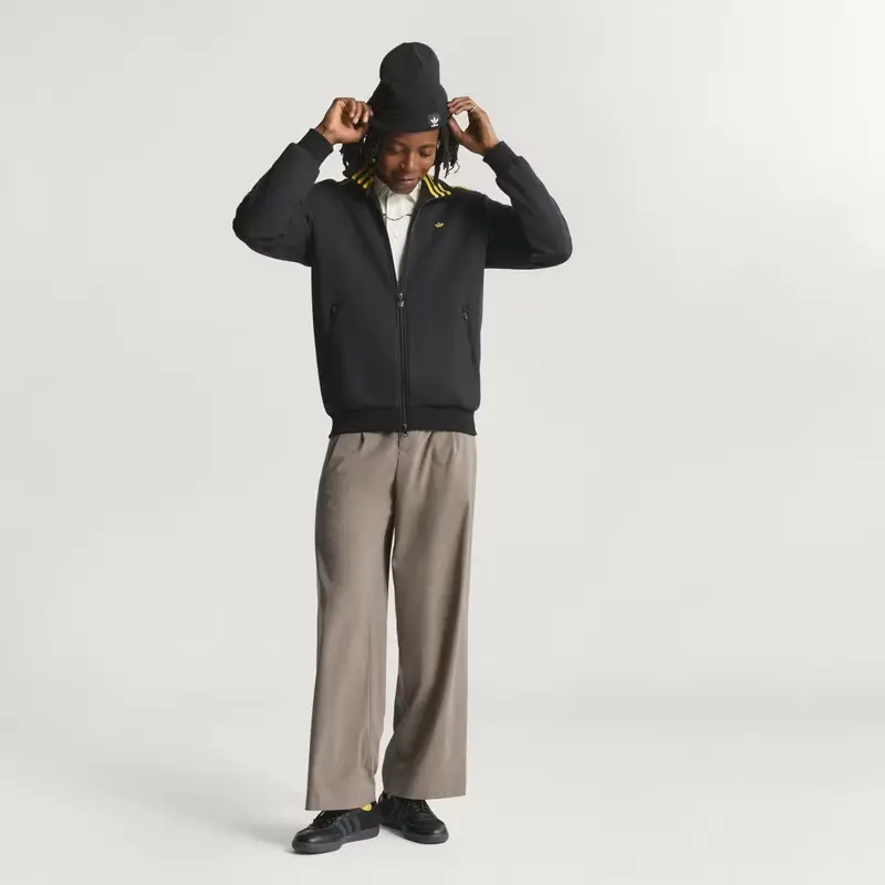 Giacca da allenamento ICONICA A RIGHE TIPPED Black miniatura 3