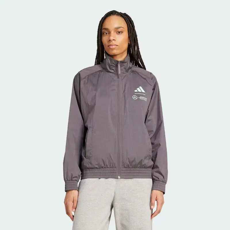 Giacca da allenamento Mercedes - AMG Petronas Formula One Team Premium Woven Grey Strata miniatura 3