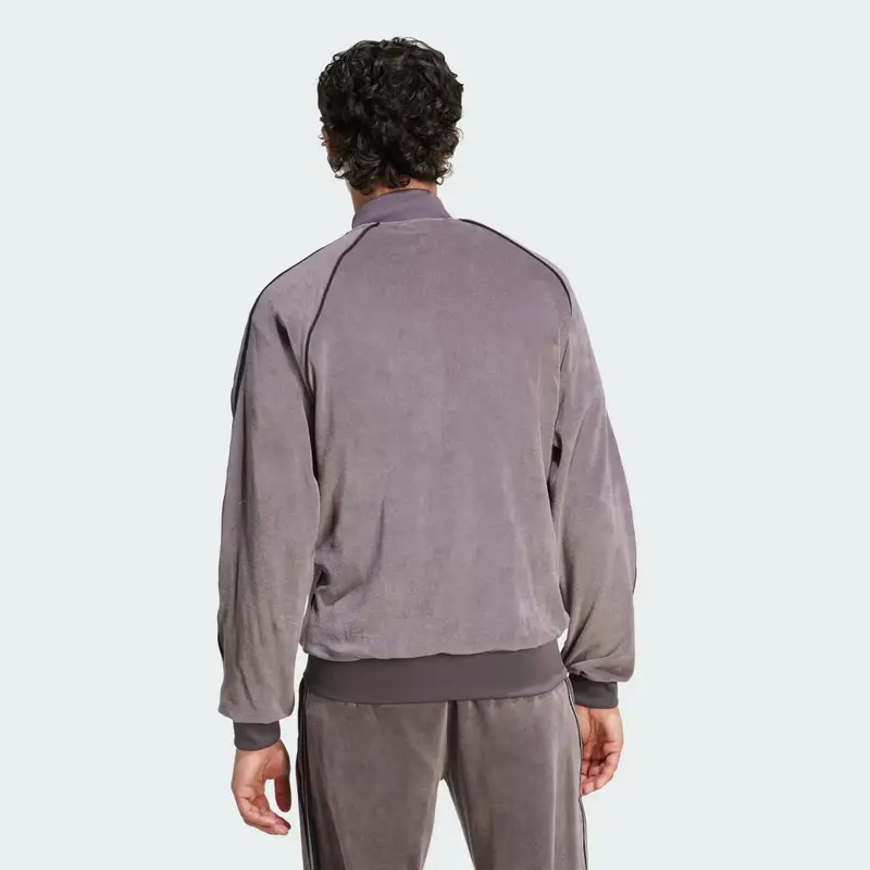Giacca da allenamento SST Adicolor in velour Grey Strata miniatura 2