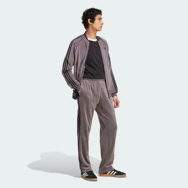 Giacca da allenamento SST Adicolor in velour Grey Strata miniatura 3