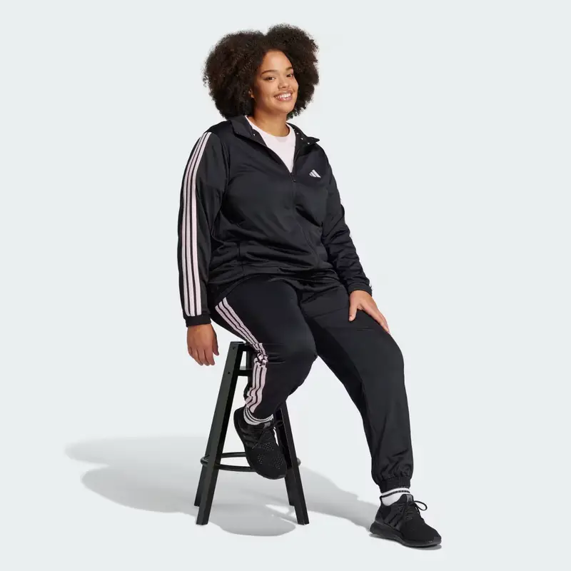 Giacca da allenamento Tricot 3-Stripes (Curvy) Black miniatura 3