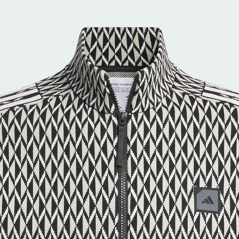 Giacca da tuta Adidas Adicross Primeknit Retro Sport Colletto alla coreana Stampa integrale Maniche lunghe Giacca Uomo giacche Nero IT8322 M miniatura 3