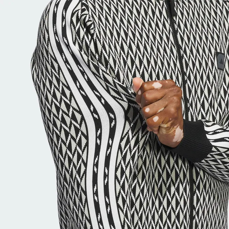 Giacca da tuta Adidas Adicross Primeknit Retro Sport Colletto alla coreana Stampa integrale Maniche lunghe Giacca Uomo giacche Nero IT8322 M miniatura 5