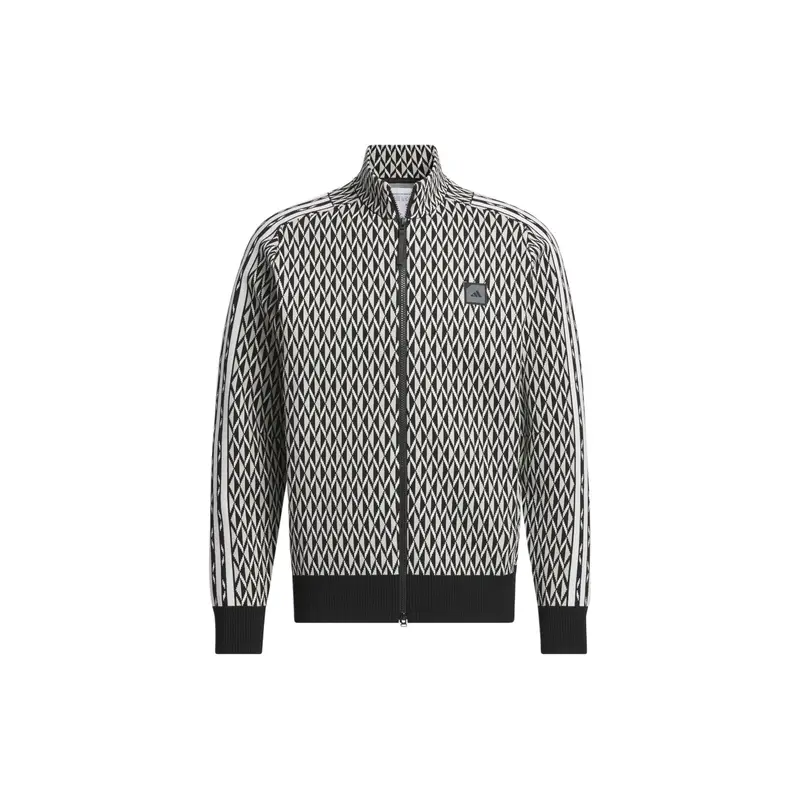 Giacca da tuta Adidas Adicross Primeknit Retro Sport Colletto alla coreana Stampa integrale Maniche lunghe Giacca Uomo giacche Nero IT8322 M