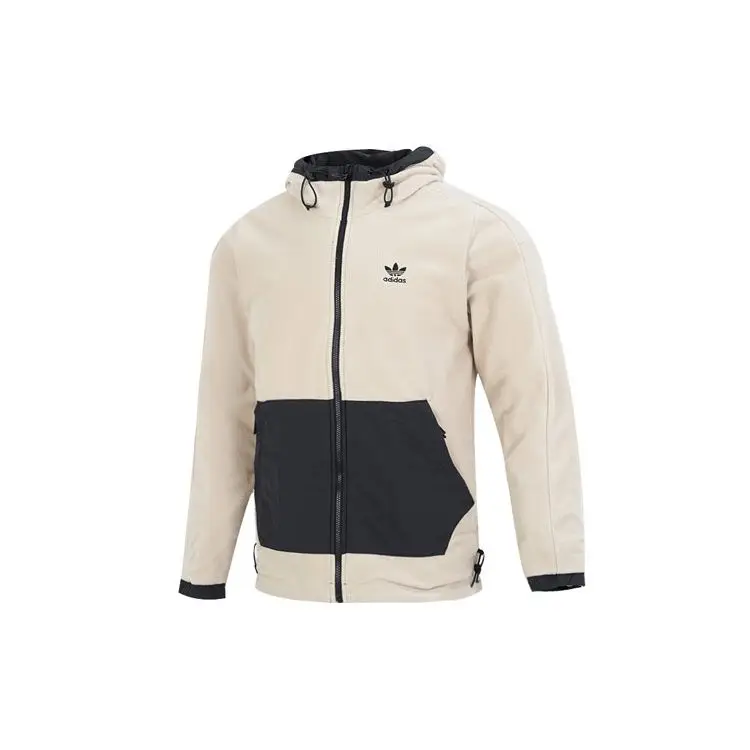 Giacca da Tuta Adidas Originals Lock-Up Reversibile a Righe con Logo Giacca a Vento con Cappuccio Maniche Lunghe Uomo Capispalla Nero HL9186 XXL miniatura 4