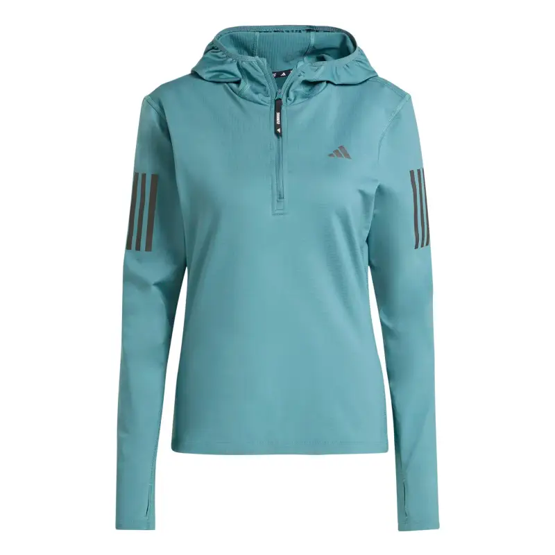 Giacca donna con 1/2 zip adidas Own the Run winterized Vert