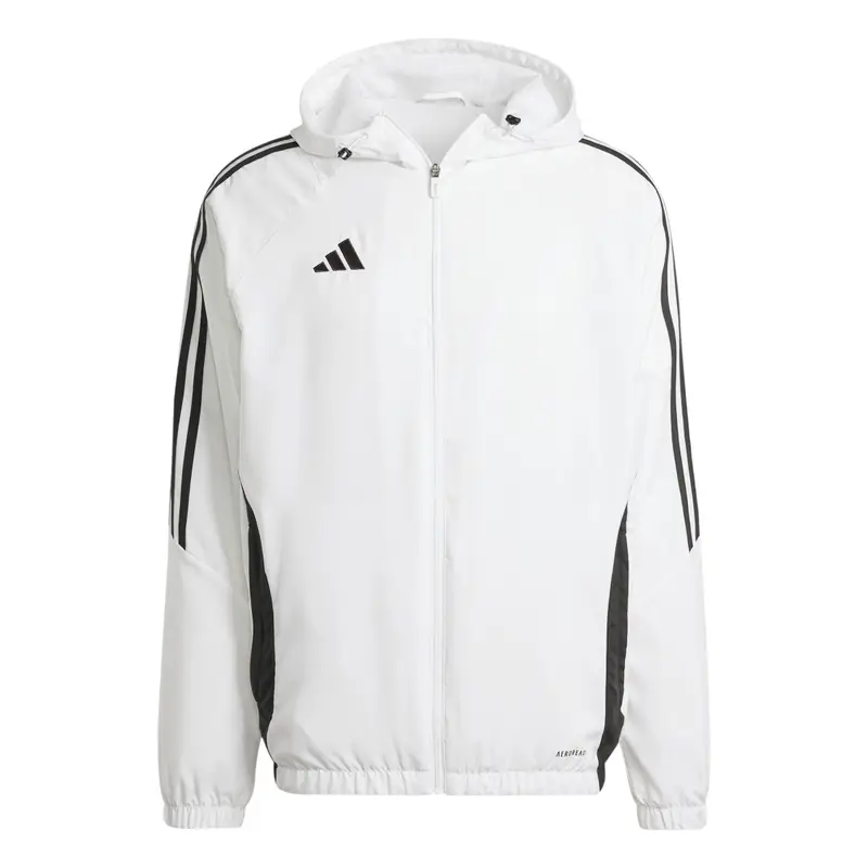 Giacca impermeabile con cappuccio Adidas Tiro 24 Pro Blanc