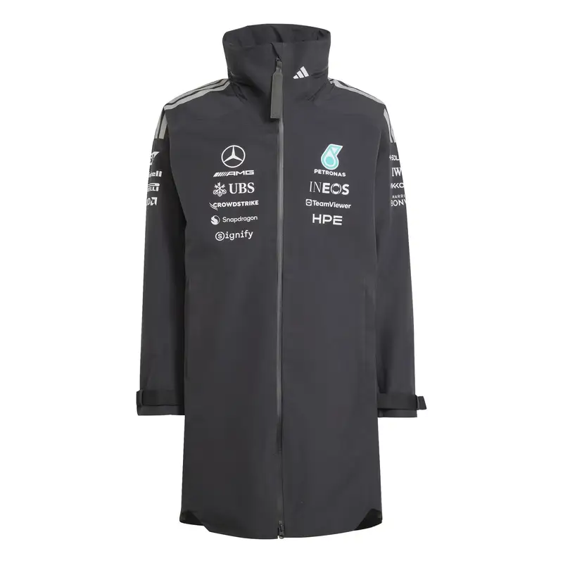 Giacca impermeabile lunga Mercedes AMG Petronas Formula 1 Team Engineers Noir