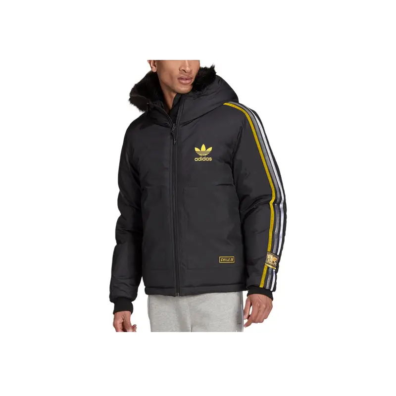 Giacca in Cotone Full Zip Adidas Originals Chile 20 Uomo Giacca Nera H65543 XL miniatura 3