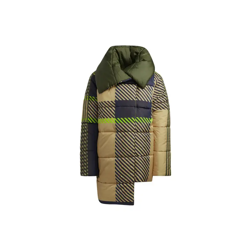 Giacca In Cotone Irregolare a Collo Polo Collaborazione Adidas Originals X Ivy Park Invernale Stile Coppia Giacca da Uomo Oro Chiaro HE3749 L