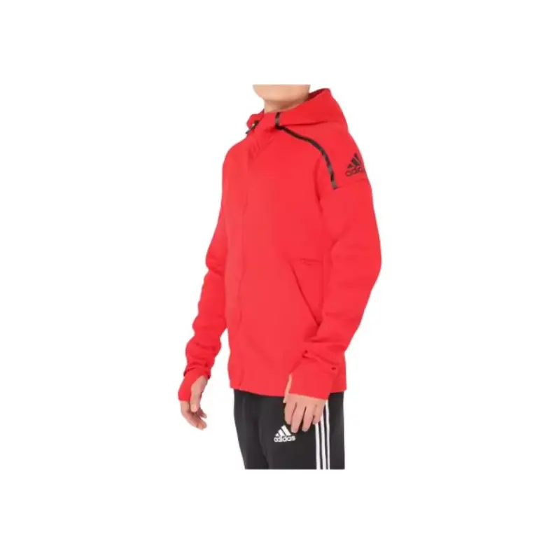 Giacca in Maglia Sportiva Adidas Uomo Capispalla Rosso EA2105 L miniatura 2