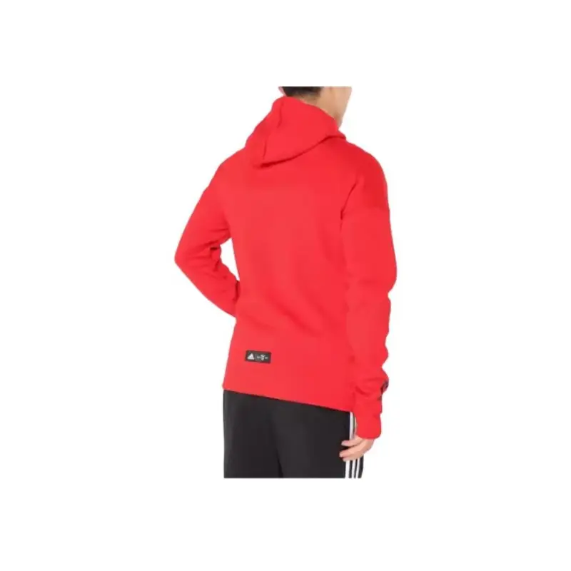 Giacca in Maglia Sportiva Adidas Uomo Capispalla Rosso EA2105 M miniatura 5