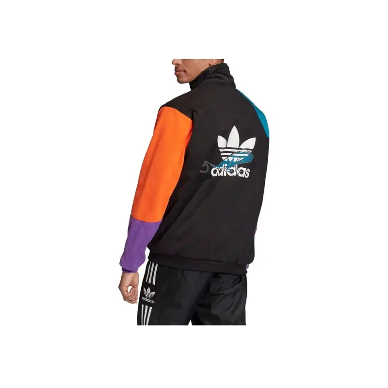 Giacca in Pile PT3 Adidas Originals con Sherpa a Contrasto Giubbotti Uomo Nero FM3680 S miniatura 2