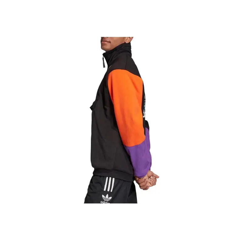 Giacca in Pile PT3 Adidas Originals con Sherpa a Contrasto Giubbotti Uomo Nero FM3680 S miniatura 4