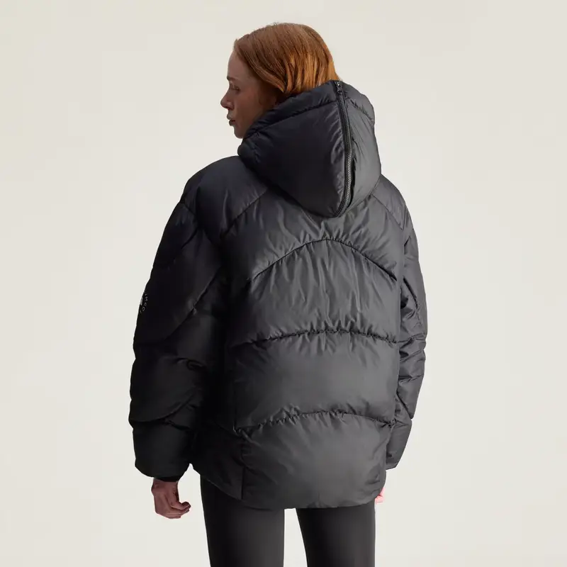 Giacca invernale imbottita media lunghezza adidas by Stella McCartney Black miniatura 2