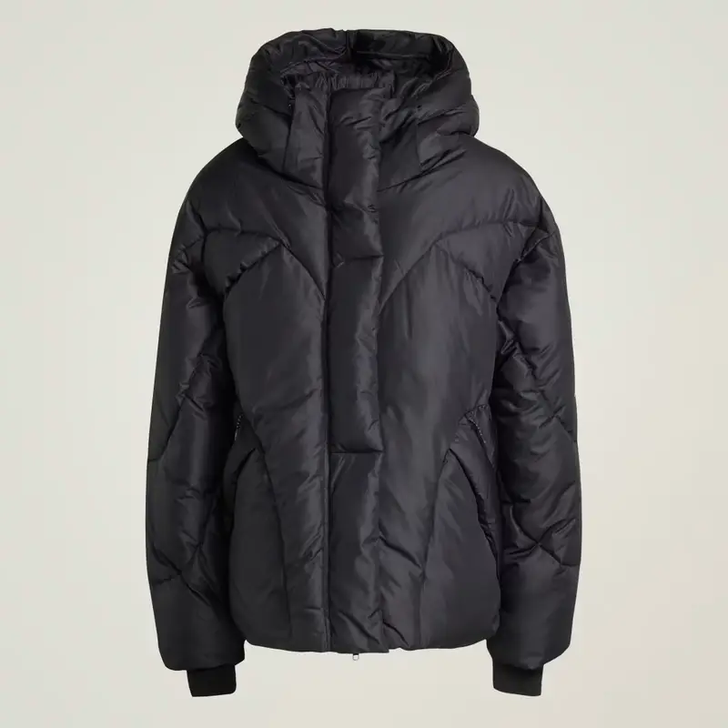 Giacca invernale imbottita media lunghezza adidas by Stella McCartney Black miniatura 4