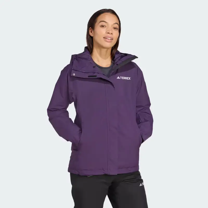 Giacca isolata Terrex Multi 2L Rain.Rdy Aurora Plum miniatura 3