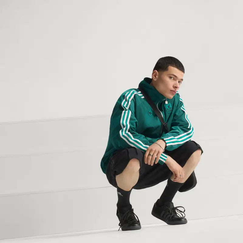 Giacca mezza zip Liverpool FC Terrace Icons Sea Green miniatura 3