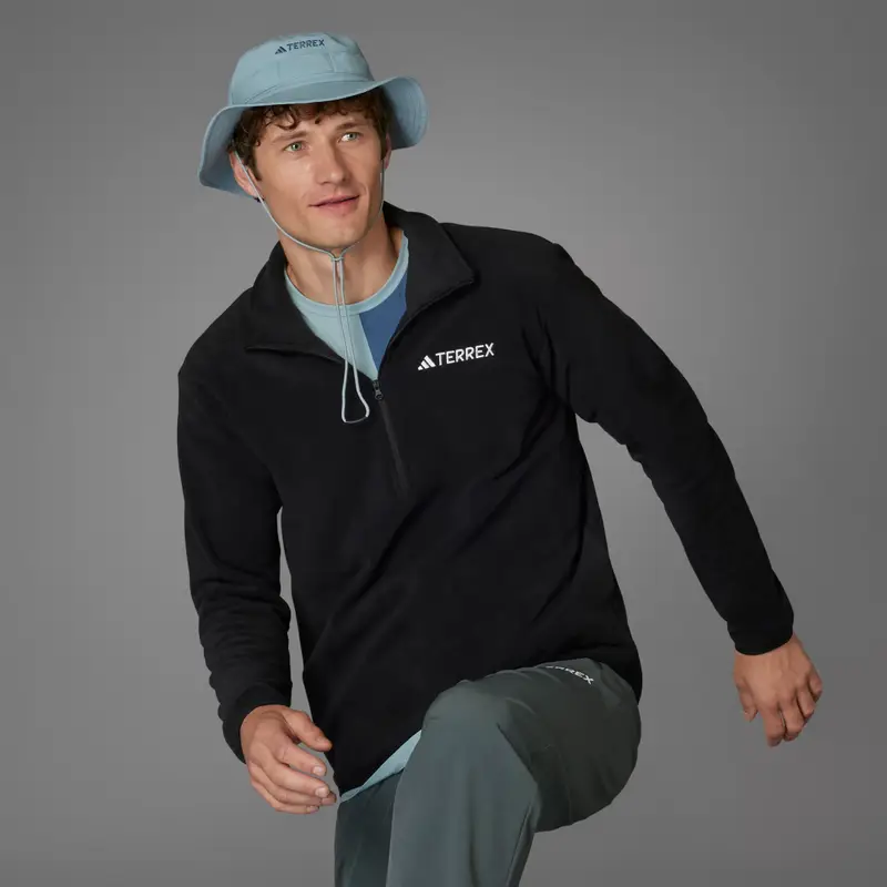 Giacca Multi Essentials 1/2 Zip Fleece Black