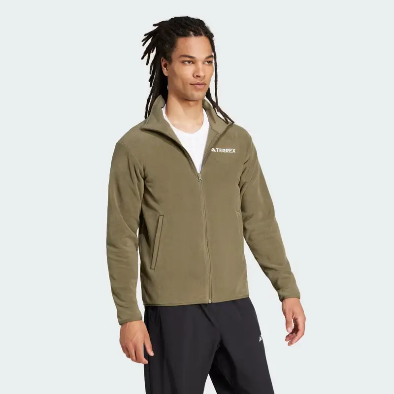 Giacca Multi Essentials Full-Zip Fleece Olive Strata miniatura 3