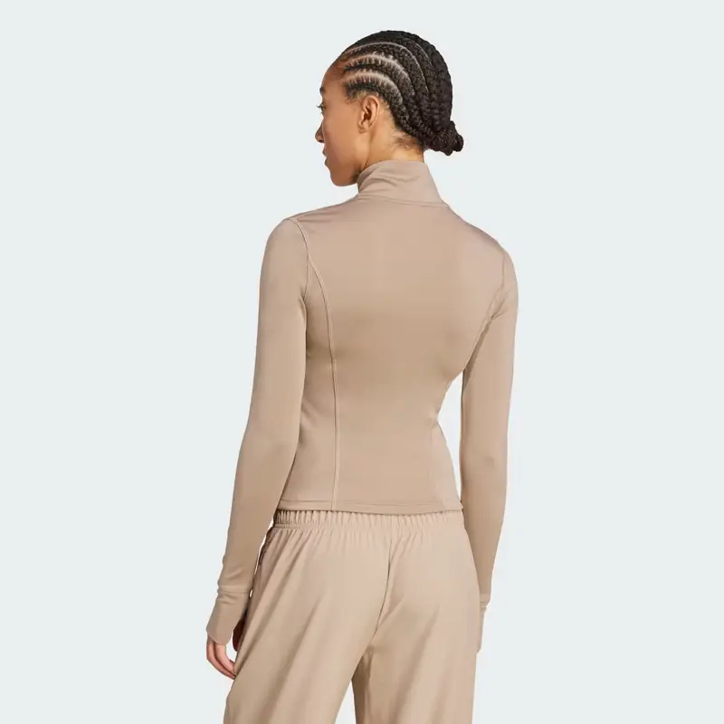 Giacca Optime Essentials zip integrale Chalky Brown miniatura 2