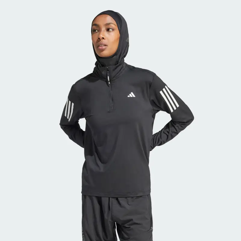 Giacca Own the Run Half-Zip | Adidas Nero
